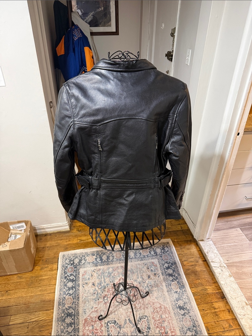 Flying Bikes Women's Black Leather Jacket Size M View 4